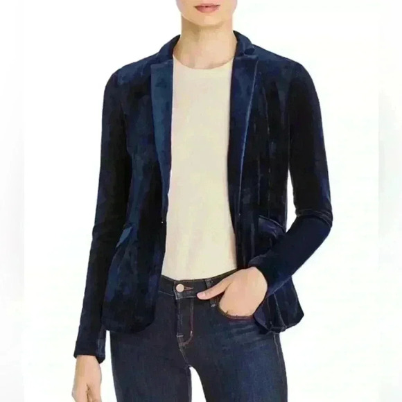 Majestic Filatures Velvet Single Button Blazer - Picture 1 of 8